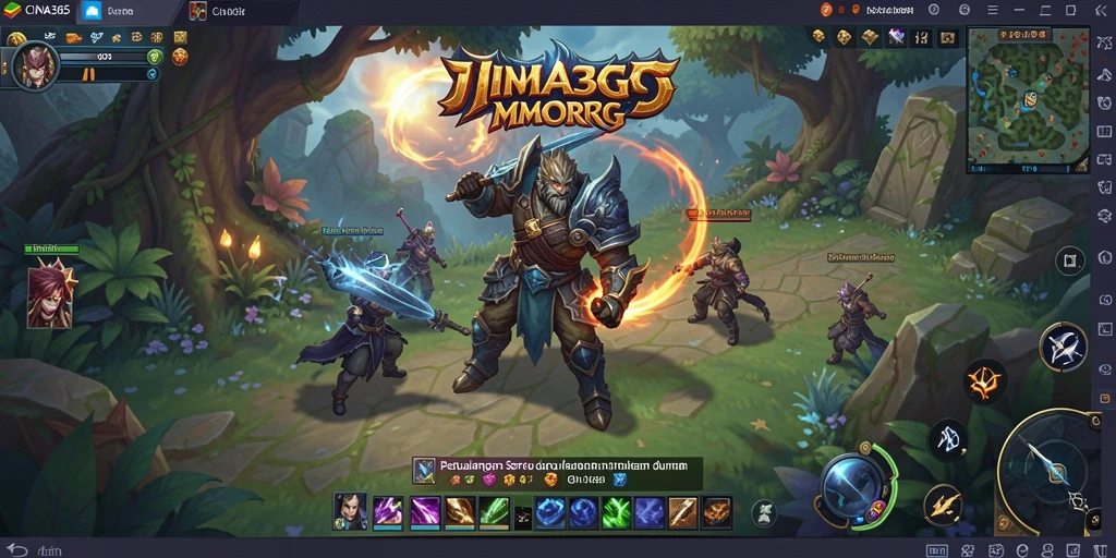 Tampilan gameplay seru dari CINA365 yang penuh aksi MMORPG.