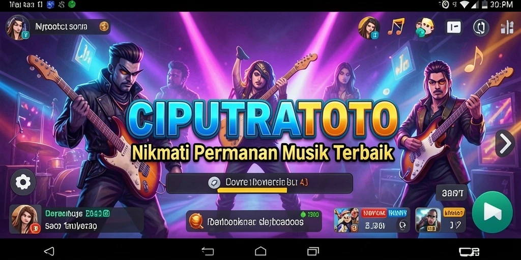 Gameplay menarik dengan berbagai lagu populer yang menunggu untuk dimainkan.