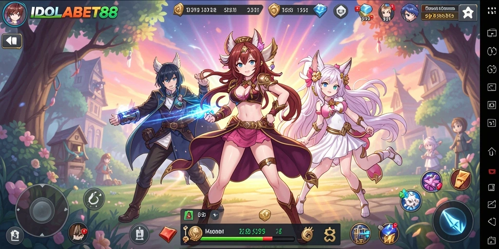 Tampilan gameplay Anime yang menarik dan penuh warna.