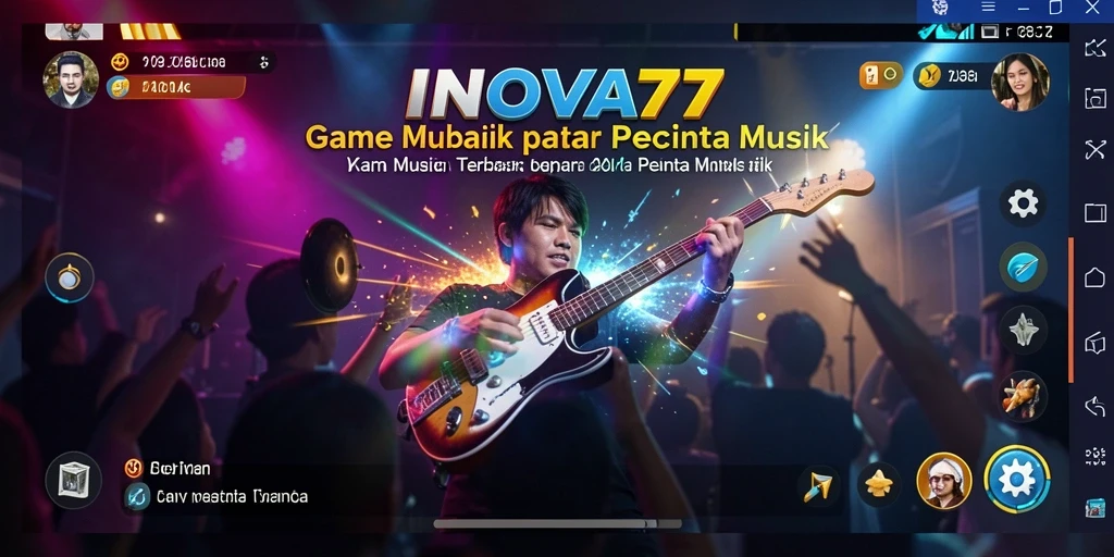 Screenshot INOVA77 menampilkan gameplay dengan efek visual yang menarik.