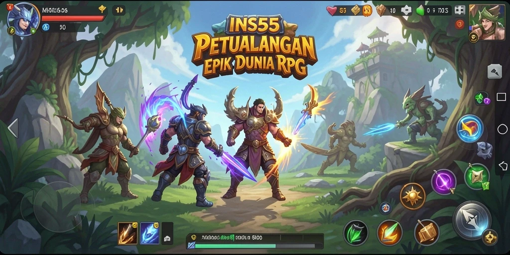 Screenshot utama INS55 menampilkan gameplay RPG yang seru.