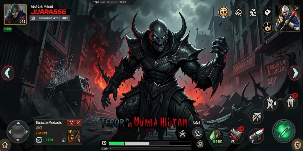 Screenshot gameplay JUARA666 yang menunjukkan momen mencekam dan penuh ketegangan.