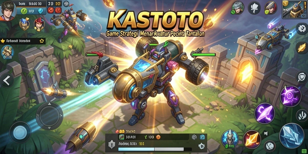 Tampilan gameplay menarik dari KASTOTO yang menampilkan strategi cerdas.