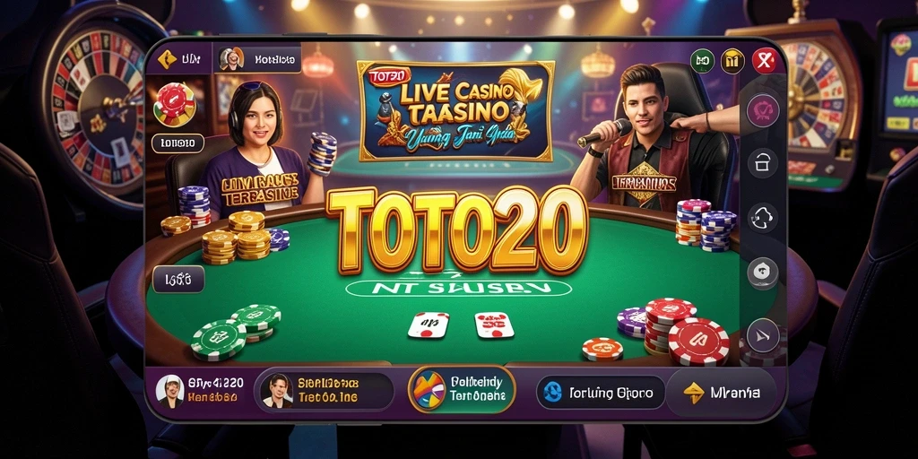 Tampilan gameplay Live Casino yang mengasyikkan dan interaktif dari TOTO20.