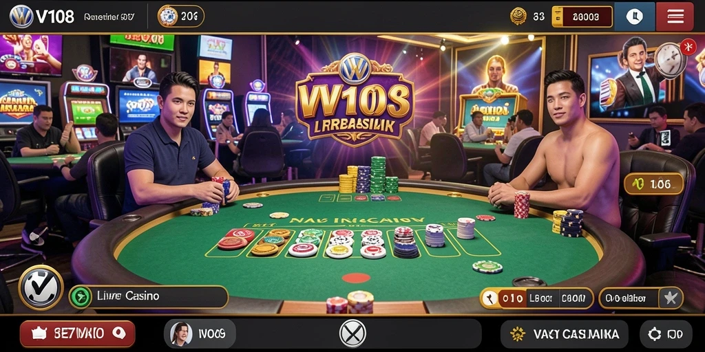Tampilan gameplay seru dan interaktif dari VW108 Live Casino.